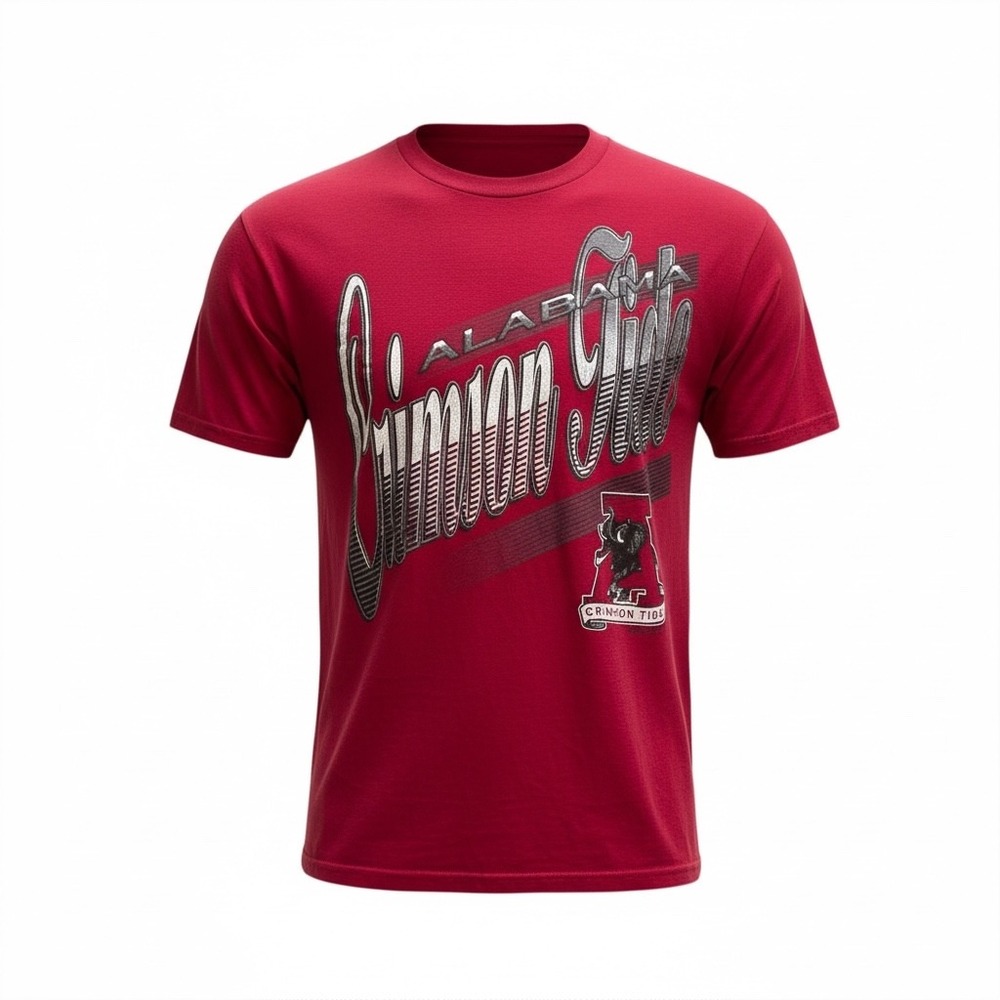 Vintage Alabama Crimson Tide Football T Shirt Large Red Graphic Tee Men